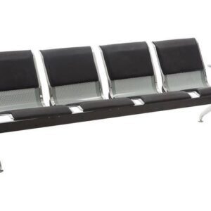 blue 3 seater waiting bench