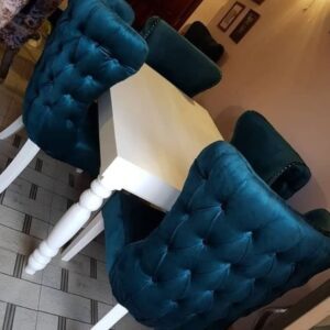 durable plush fabric dining