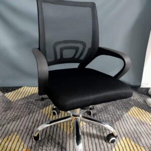 elegant black mesh conference chair