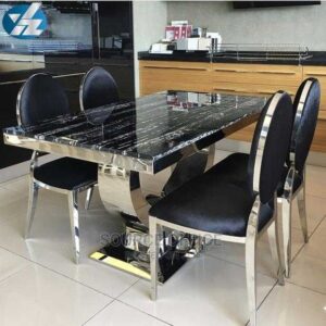 elegant marble top dining set