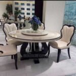 luxury round dining table stone