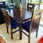 luxury wood finish chair set