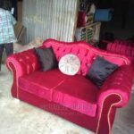 modern fabric sofa floating look