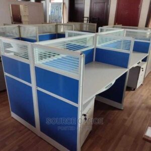 modern four person desk