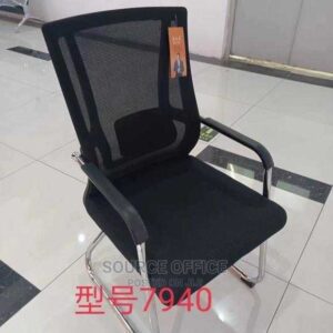 sleek cantilever office chair black