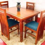 space efficient wood dining