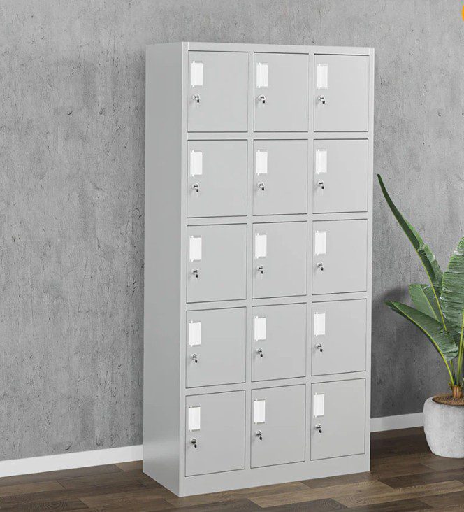 15-locker-steel-office-storage-cabinet-heavy-duty-lockable 15-Locker Steel Office Storage Cabinet ? Heavy Duty Lockable Organizer Unit - Image 1