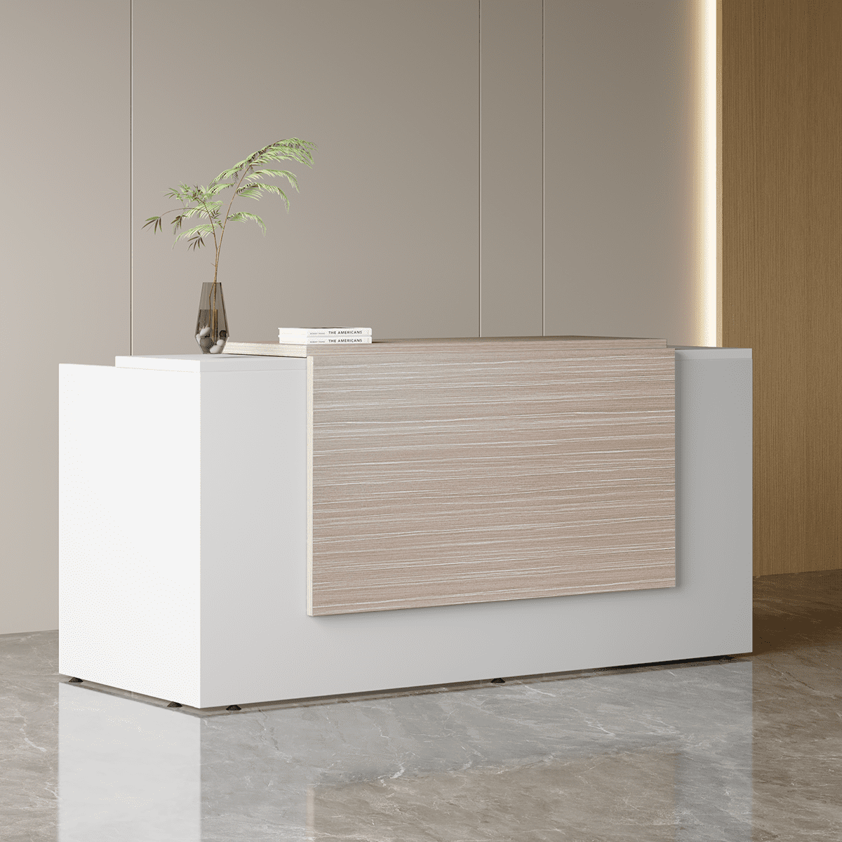 1800mm Front Desk Office Furniture, reception furniture, office desk, front desk, office recepti Office Front Counter Desk with Spacious Storage Compartments Uganda - Image 1