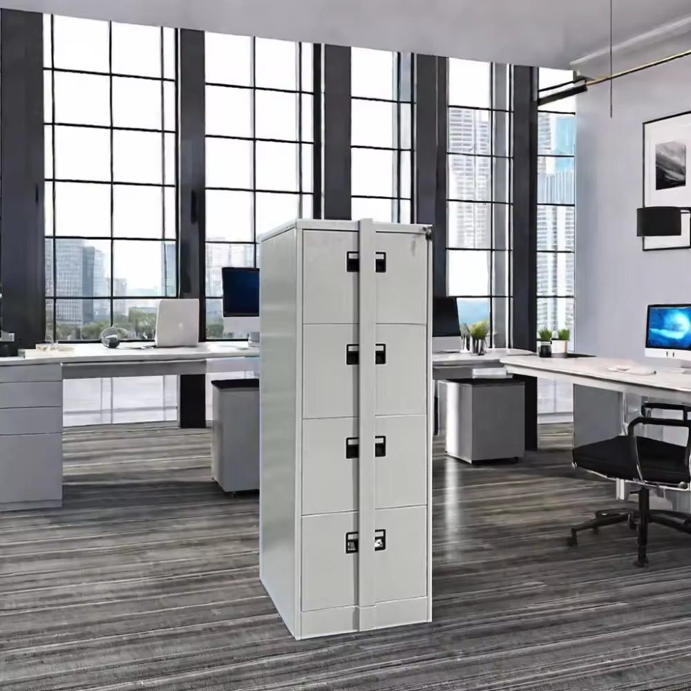 4-drawer-steel-filing-cabinet-with-security-bar 4-Drawer Filing Cabinet with Security Bar Lockable Steel Office Storage - Image 1