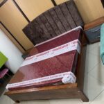 Modern Double Platform Bed Frame in Black Wood Finish Uganda
