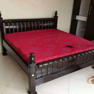 black upholstered workstation bed