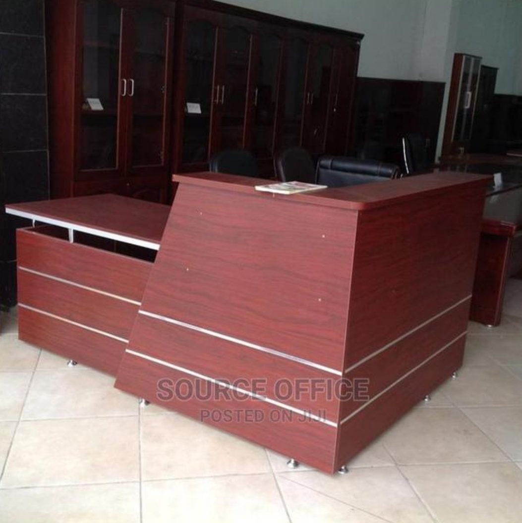 black-white-office-welcome-desk Stylish Contemporary Office Reception Counter Kampala Uganda - Image 1