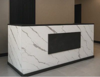 business-reception-desk-with-storage Modern Office Lobby Reception Counter Desk Design Uganda - Image 1