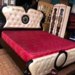 White Wooden Trundle Bed Frame for Guest Rooms Kampala
