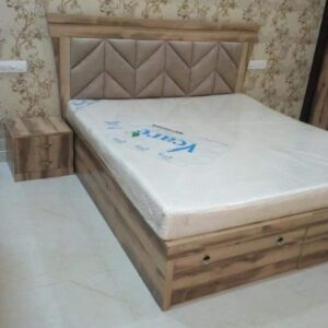 cream desk bed storage