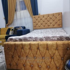cream modern study bed