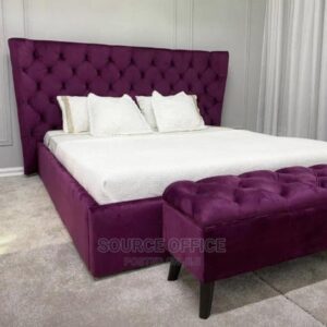 cream study bed design