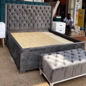 elegant tufted study bed frame