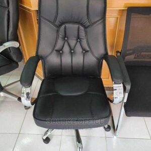 ergonomic reclining leather office chair