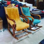 Soft Fabric Nursery Rocking Chair for Nursing, Feeding & Baby Comfort