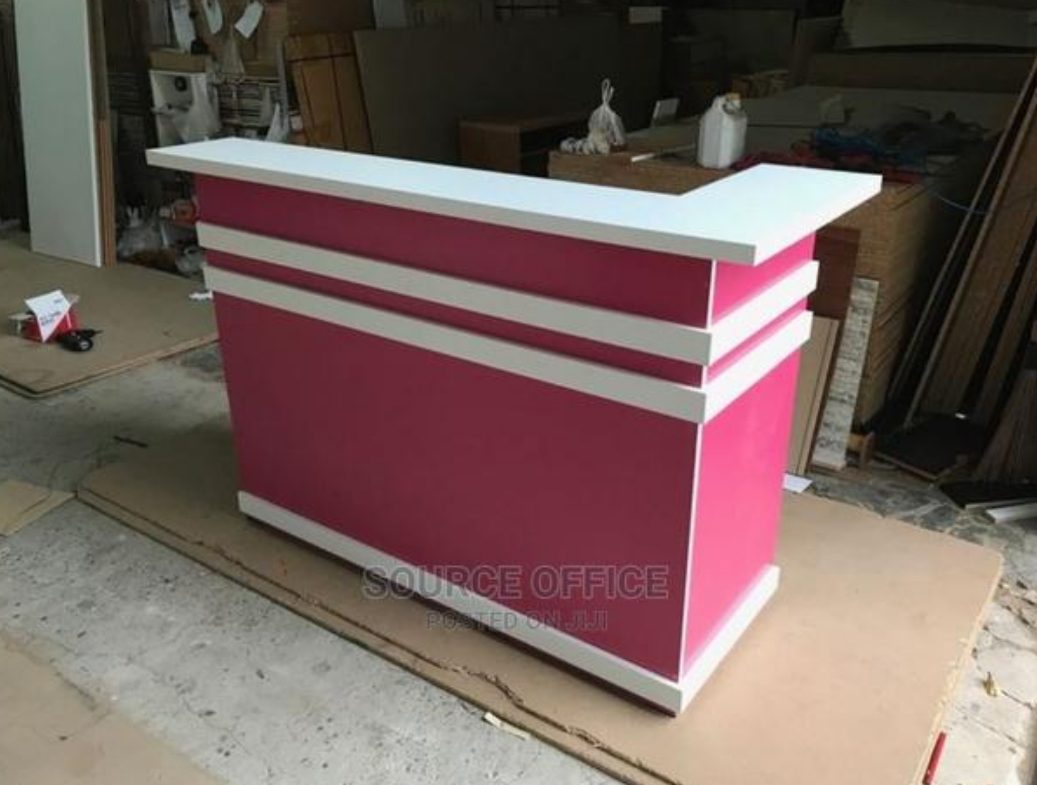 executive-office-reception-table-uganda Office Front Desk with Storage Drawers Uganda Kampala Modern Reception Counter Design - Image 1