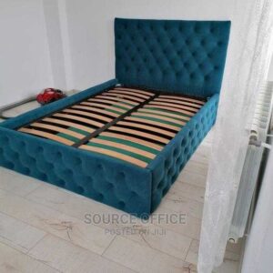 grey linen study bed storage