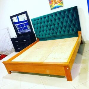 grey velvet bed frame
