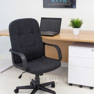 high back office chair with cushioned arms