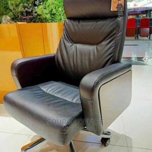 italian leather office chair with chrome base