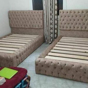 king deep tufted study bed