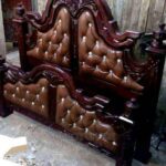 Single Platform Bed Frame with Natural Pine Finish Kampala
