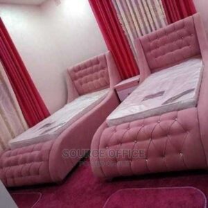 king tufted upholstered bed
