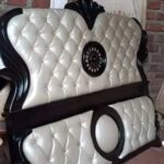 luxury button tufted study bed workspace storage