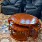 Luxury Oak Coffee Table for Airbnb Living Rooms Kampala