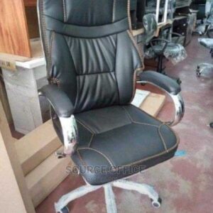 mesh and leather swivel chair