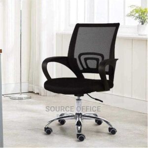 modern grey mesh office chair