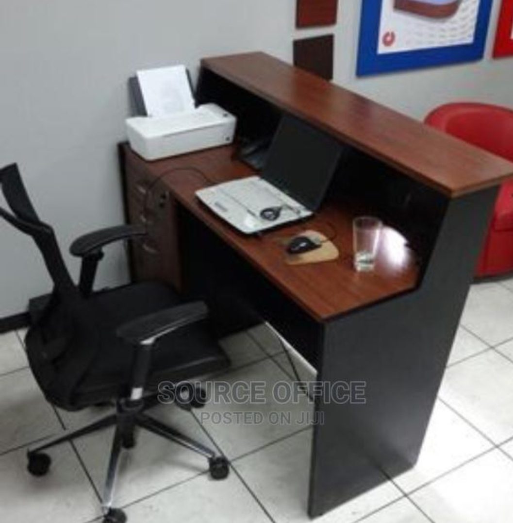 modern-office-reception-table-kampala Functional Reception Counter with Storage Compartments Uganda - Image 1