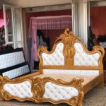 Oak Ottoman Bed Frame with Hidden Storage Kampala