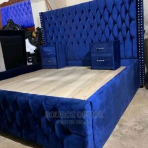 navy blue study bed storage