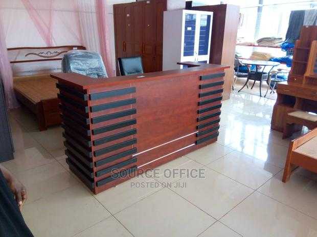 office-reception-furniture-black-white Heavy Duty Wooden Reception Desk for Office Use Uganda - Image 1