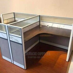 office workstation with lockable drawers