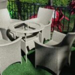 outdoor rattan sofa set with cushions