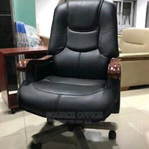 plush armrest leather office chair
