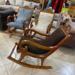 Scandinavian Upholstered Rocking Accent Chair for Contemporary Interiors