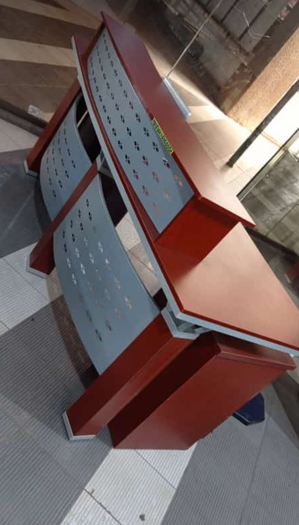 premium-front-office-counter-uganda Reception Desk with Efficient Storage System Kampala Uganda - Image 1