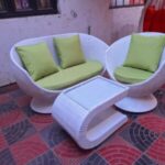 premium woven rattan conversation set