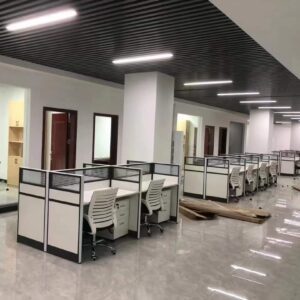 professional double desk with divider