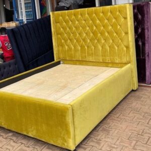 queen upholstered study bed