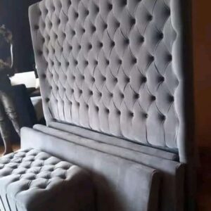 queen workspace upholstered bed