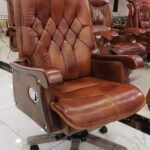 reinforced office chair with chrome base